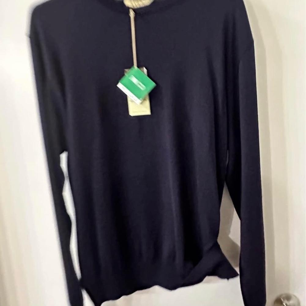 Montechiaro Men’s Black Sweater Large (52) $165 Retail Nwt Men's Black Sweater — image 3 of 7